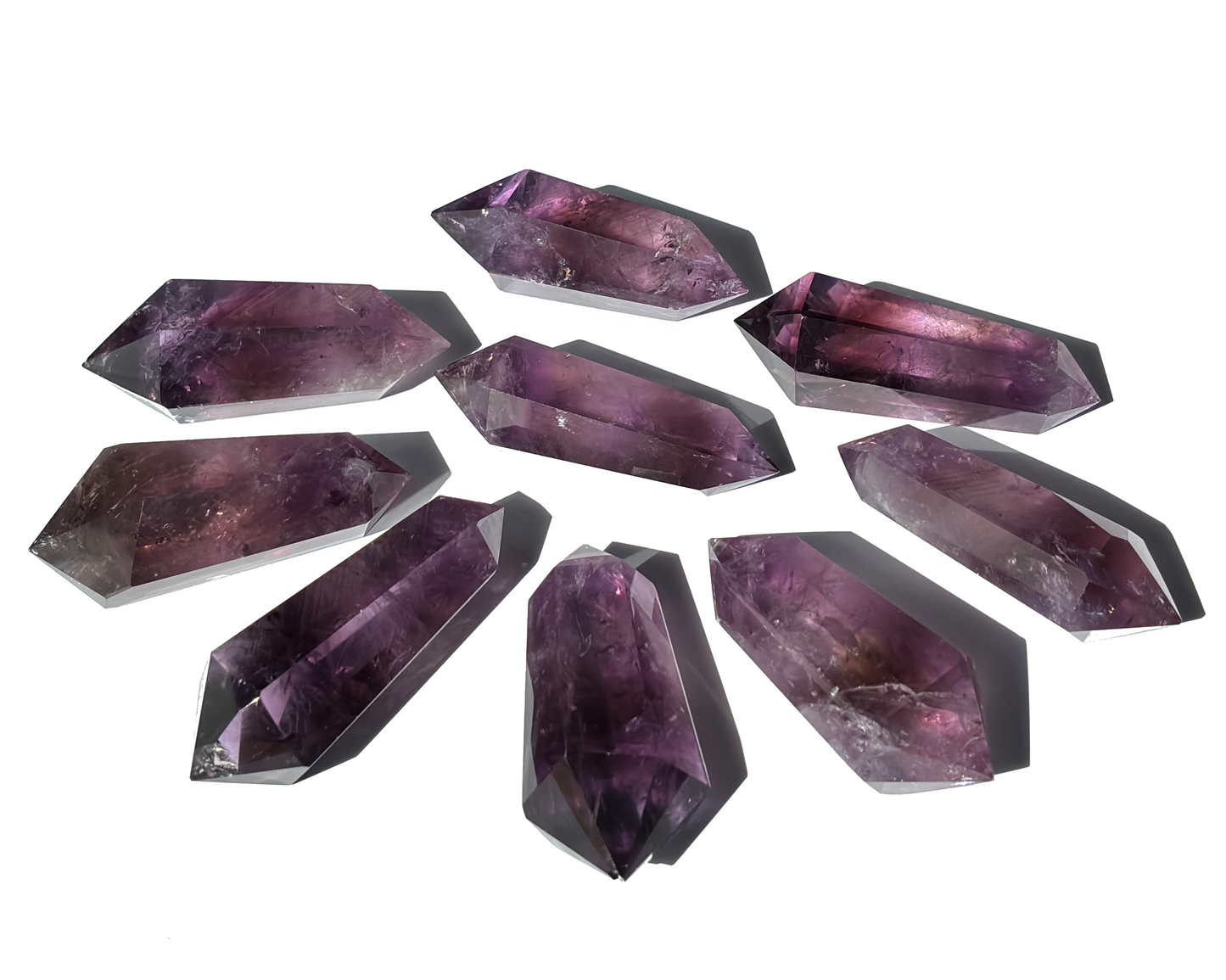 Amethyst Doppelender - Kristalltherapie - Amethyst Spitze poliert 