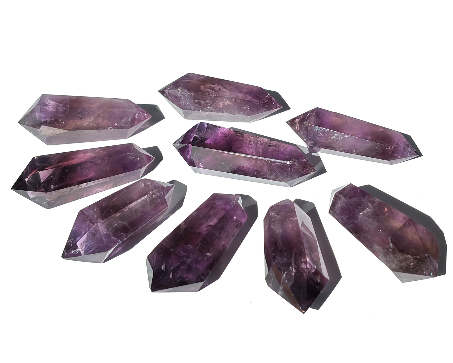 Amethyst Doppelender - Kristalltherapie - Amethyst Spitze poliert 