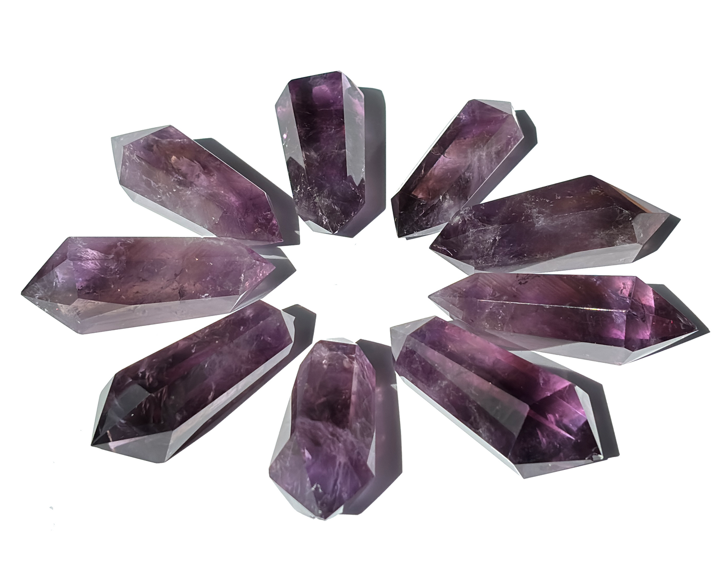 Amethyst Doppelender - Kristalltherapie - Amethyst Spitze poliert 