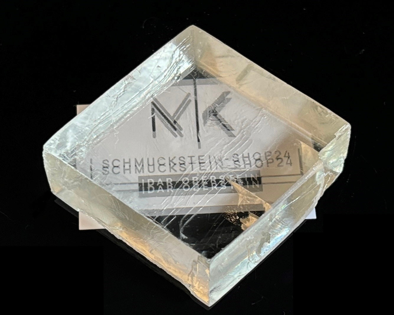 optischer Calcit - Rohstein Islandspat Doppelspat - Iceland Spar natur