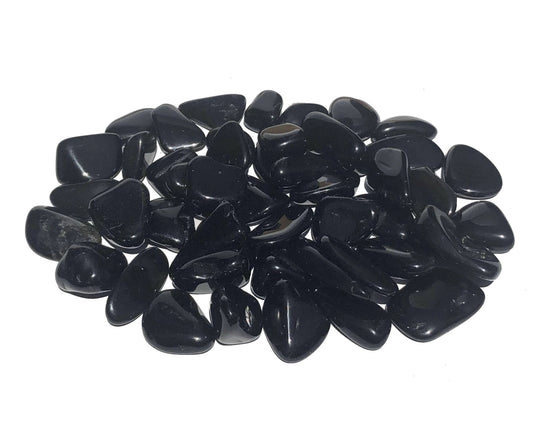 schwarzer Obsidian Trommelsteine - Edelsteine